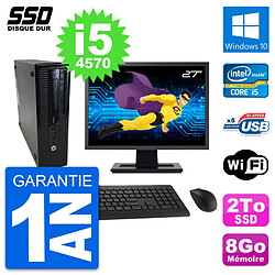 PC HP ProDesk 400 G1 SFF Ecran 27" Intel i5-4570 RAM 8Go SSD 2To Windows 10 Wifi · Occasion 