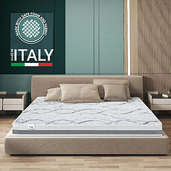 The White Stone Matelas Double 170x200 à mémoire de forme | Premium Quality | Hauteur 16 cm | Made in Italy