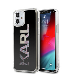 Karl Lagerfeld Etui pour iPhone 12 Mini -noir paillettes 