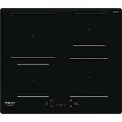 Table de cuisson induction - HOTPOINT - 4 foyers - L60 cm - HQ5660SNE - 7200 W - Revetement verre noir