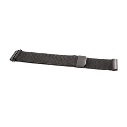 vhbw bracelet compatible avec Samsung Gear Sport SM-R600 montre connectée - 23.2cm acier inoxydable noir fermeture magnétique 