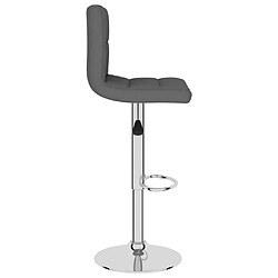 Avis vidaXL Tabouret de bar Gris foncé Tissu