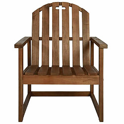 Maison Chic Lot de 2 Chaises de jardin,Fauteuil d'extérieur Bois d'acacia solide -MN97291 pas cher