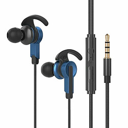 S39 3.5Mm Casque Filaire Intra-Auriculaire Stéréo Basse Musique Écouteurs Smart Gaming Casque Mobile Ordinateur Universel Bleu 