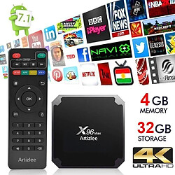 TV Box, 4Go 32Go - ARTIZLEE® Smart Box TV X96 Max Décodeur Multimédia Android 7.1 4GB+32GB WIFI Amlogic S905W Quad Core Boîtier TV