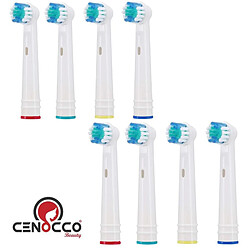 8 Têtes de brosse de rechange Blanc Cenocco CC9029