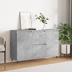 Maison Chic Buffet,Meuble de Rangement,commode pour salon,Cuisine gris béton 104x35x70 cm bois d'ingénierie -MN12074