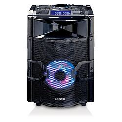 Lenco Enceinte/table de mixage DJ haute puissance avec Bluetooth®, USB, radio FM et éclairages PMX-250 Noir