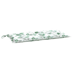 Maison Chic Coussin Confort | pouf | Coussin de banc de jardin motif de feuilles 100x50x7 cm -GKD59906