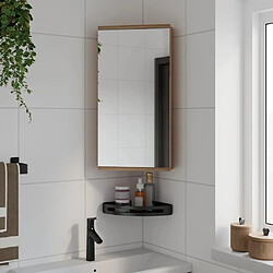 vidaXL Armoire de bain à miroir d'angle chêne 30x24x60 cm