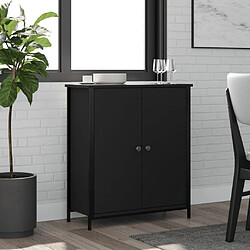 vidaXL Buffet noir 70x30x80 cm bois d'ingénierie