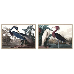 Cadre DKD Home Decor Oiseau Oriental (123 x 4,5 x 83 cm) (83 x 4,5 x 123 cm) (2 Unités)