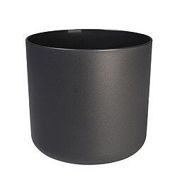 ELHO Cache pot de fleur rond en polyéthylène gris anthracite Ø 30 cm