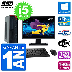 PC Fujitsu E520 DT Ecran 27" Intel i5-4570 RAM 16Go SSD 120Go Windows 10 Wifi · Occasion 