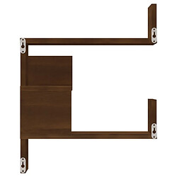 Maison Chic Lot de 2 Étagères d'angle murales flottantes,Etagère de rangement Chêne marron 40x40x50 cm Bois -MN53496 pas cher