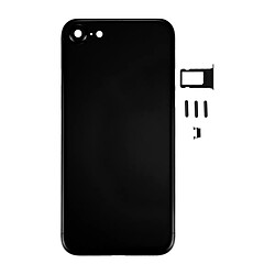 Wewoo Pour iPhone 7 couverture arrière noir + plateau de carte + touche de contrôle du volume + bouton d'alimentation + interrupteur de sourdine vibrateur clé + signe Couvercle du boîtier de l'ensemble complet de jais pièce détachée 6 en 1