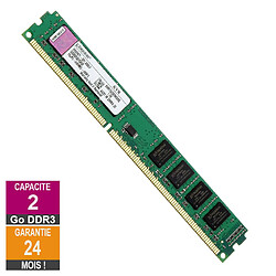 Barrette Mémoire 2Go RAM DDR3 Kingston KVR1333D3N9/2G LP DIMM PC3-10600U · Reconditionné PC3-10600 - 1333MHz