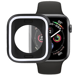 Wewoo Boitier Housse en silicone pleine couverture pour Apple Watch série 4 40 mm (noir blanc)