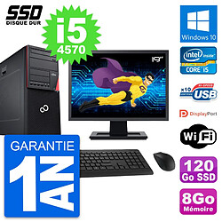 PC Tour Fujitsu P720 Ecran 19" Intel i5-4570 RAM 8Go SSD 120Go Windows 10 Wifi - Occasion