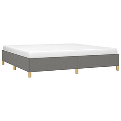 Avis Maison Chic Lit adulte - Lit simple Cadre de lit,Structure du lit Contemporain Gris foncé 200 x 200 cm Tissu -MN18124