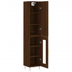 Avis vidaXL Buffet haut Chêne marron 34,5x34x180 cm Bois d'ingénierie