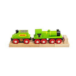 Bigjigs Rail Gros moteur vert avec chariot 