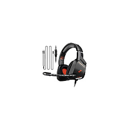 Universal G800 3,5"mm câblé casque de jeu télescopique équipement de jeu doux et confortable casque de jeu stéréo avec microphone noir