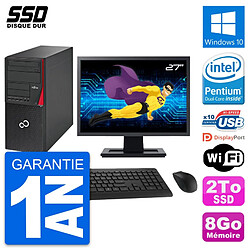 PC Tour Fujitsu P720 Ecran 27" Intel G3220 RAM 8Go SSD 2To Windows 10 Wifi - Occasion