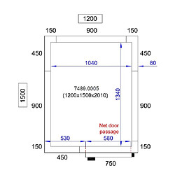 Chambre Froide Professionnelle - Hauteur 2010 mm - Combisteel