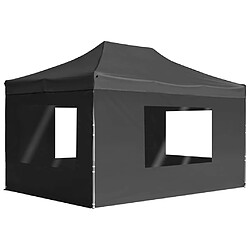 vidaXL Tente de réception pliable à parois Aluminium 4,5x3m Anthracite 