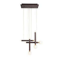 Suspension Thai Natura Marron Aluminium Verre 6 W Ø 8 cm 40 x 40 x 24 cm 