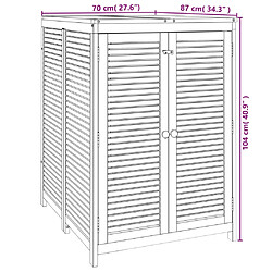 vidaXL Boîte de rangement de jardin 70x87x104 cm bois massif d'acacia pas cher