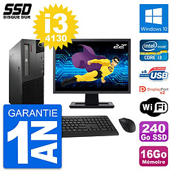 PC Lenovo M93p SFF Ecran 22" Intel i3-4130 RAM 16Go SSD 240Go Windows 10 Wifi · Occasion 