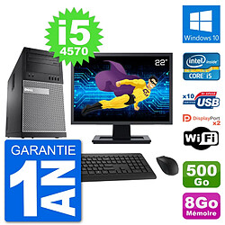 PC Tour Dell 9020 Ecran 22" Intel i5-4570 RAM 8Go Disque 500Go Windows 10 Wifi · Occasion 