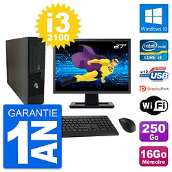 PC Fujitsu E910 DT Ecran 27" Intel i3-2100 RAM 16Go Disque 250Go Windows 10 Wifi · Occasion 