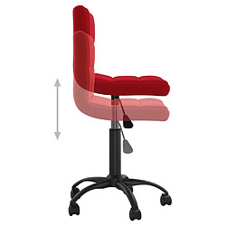 Acheter vidaXL Chaise pivotante de salle à manger Rouge bordeaux Velours