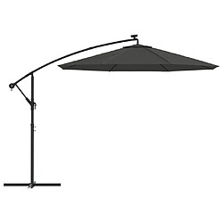 Acheter Maison Chic Parasol Jardin | Parasol en porte-à-faux LED et mat en acier 300cm Anthracite - GKD49188