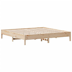 Vidaxl Cadre de lit 200x200 cm bois de pin massif 