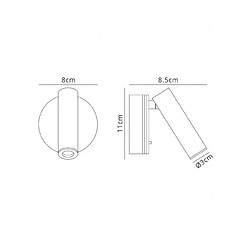 Luminaire Center Applique avec liseuse Fusion blanc mat 1 ampoule 8,5cm