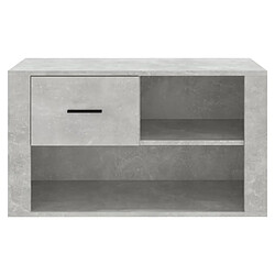 Acheter vidaXL Armoire à chaussures Gris béton 80x35x45 cm Bois d'ingénierie