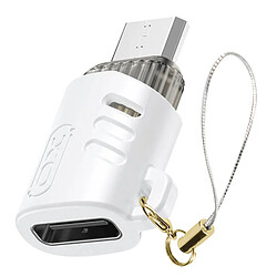 XO Adaptateur USB-C Femelle vers Micro USB Mâle Compact Blanc Blanc