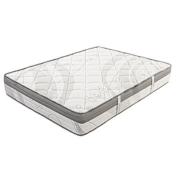 Visiodirect Matelas à ressorts ensachés ERLY, 140x190 cm, en mousse haute densité, Soutien ferme, Indépendance du Couchage 