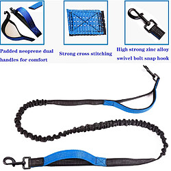 Universal Course à pied pour chien nylon main libre fournitures pour animaux de compagnie chien col portable jogging plomb ceinture réglable traction corde de courroie