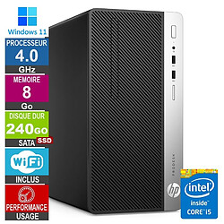 PC HP ProDesk 400 G5 MT i5-8400 4GHz 8Go/240Go SSD Wifi W11 · Reconditionné 