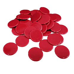 100pcs Jetons De Poker Pièces De Couleur Unie Casino Supply Family Games Accs Rouge Jetons de poker 100pcs