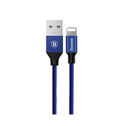 YP Select Chargeur de téléphone Ligne de données de cordon tressé USB pour Iphone X / 8/8 Plus / 7/7 Plus / 6S / 6 Plus Navy 1.2M