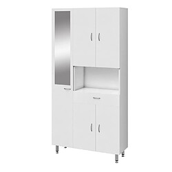 Avis Cstore ARMANDO Armoire de salle de bain 5 portes L 88 cm - Blanc Mat