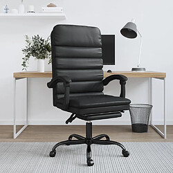 Maison Chic Fauteuil de massage inclinable de bureau,Fauteuil luxe de relaxation Noir Similicuir -MN51845