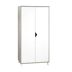 Baby Price Babyprice - SCANDI GRIS - Armoire 2 Portes