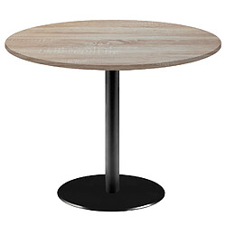 Restootab Table Ø120cm - modèle Rome chêne bastide